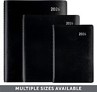 Office Depot Brand Weekly Monthly Planner, 8" x 11", Black, January 2026 to December 2026, OD71080026