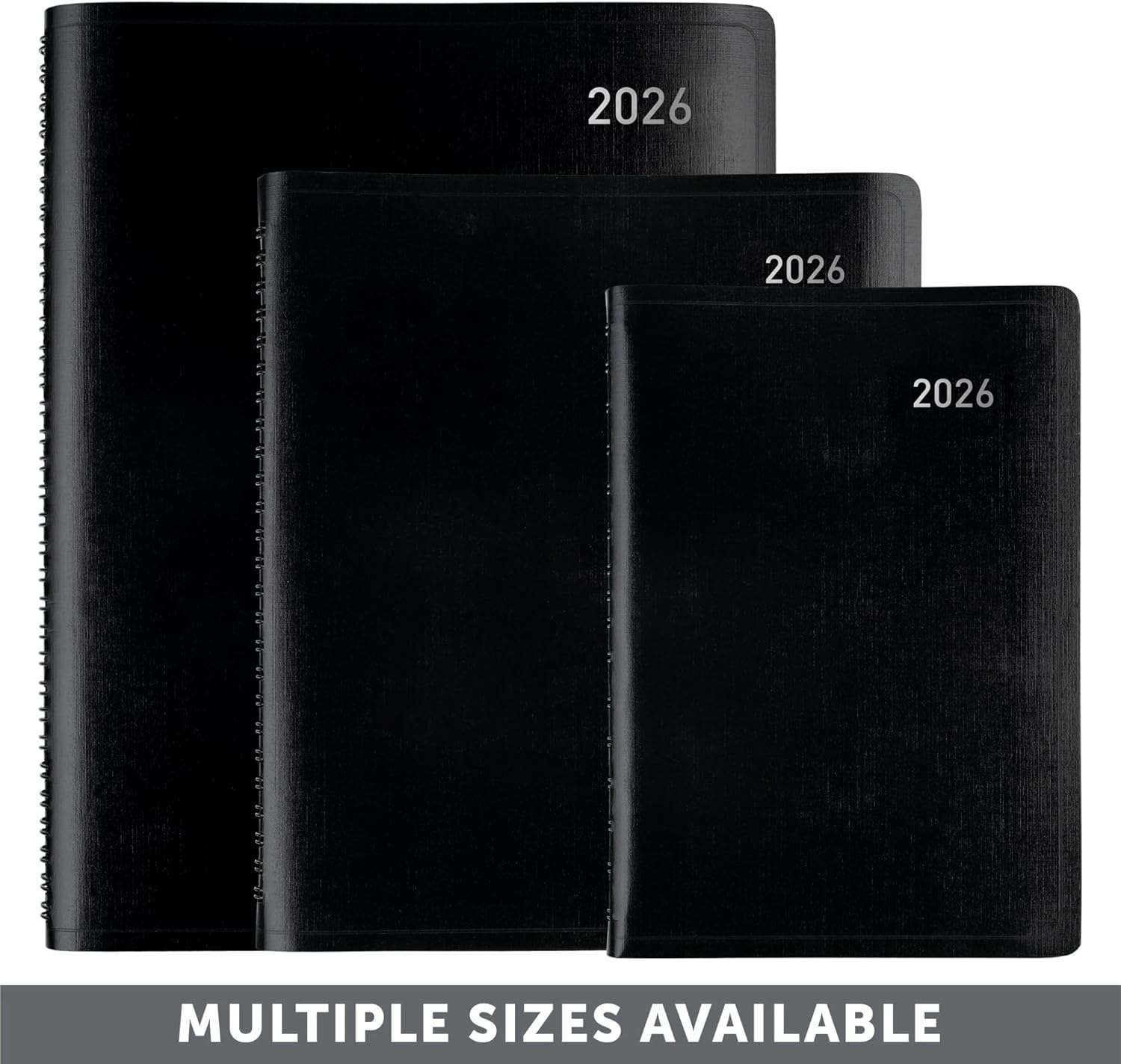 Office Depot Brand Weekly Monthly Planner, 8" x 11", Black, January 2026 to December 2026, OD71080026
