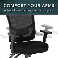 Bush Business Furniture Ergonomic Desk Chair with Adjustable Arms | Multifunction Home Office High Back Mesh Computer Seat with Lumbar Support High Back Multifunction