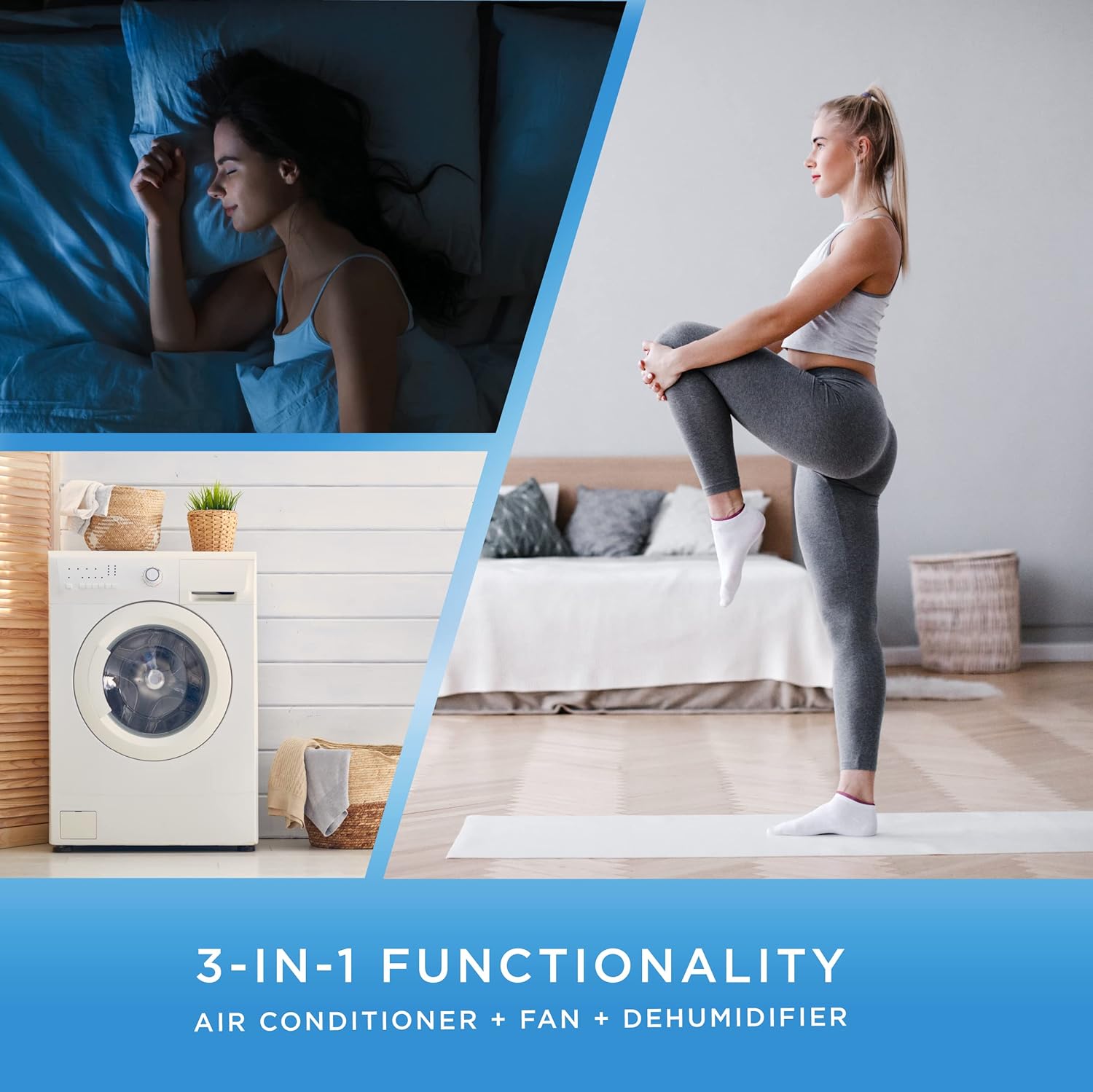 COMMERCIAL COOL Portable Air Conditioner, Dehumidifier & Fan