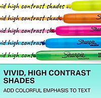Sharpie Retractable Highlighters Chisel Tip Highlighter Marker Set Fluorescent Highlighters Classroom Journaling Study Supplies Assorted Colors 8 Count 8 Count Assorted