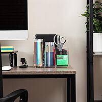 MIND READER Acrylic Desktop Organizer, Clear