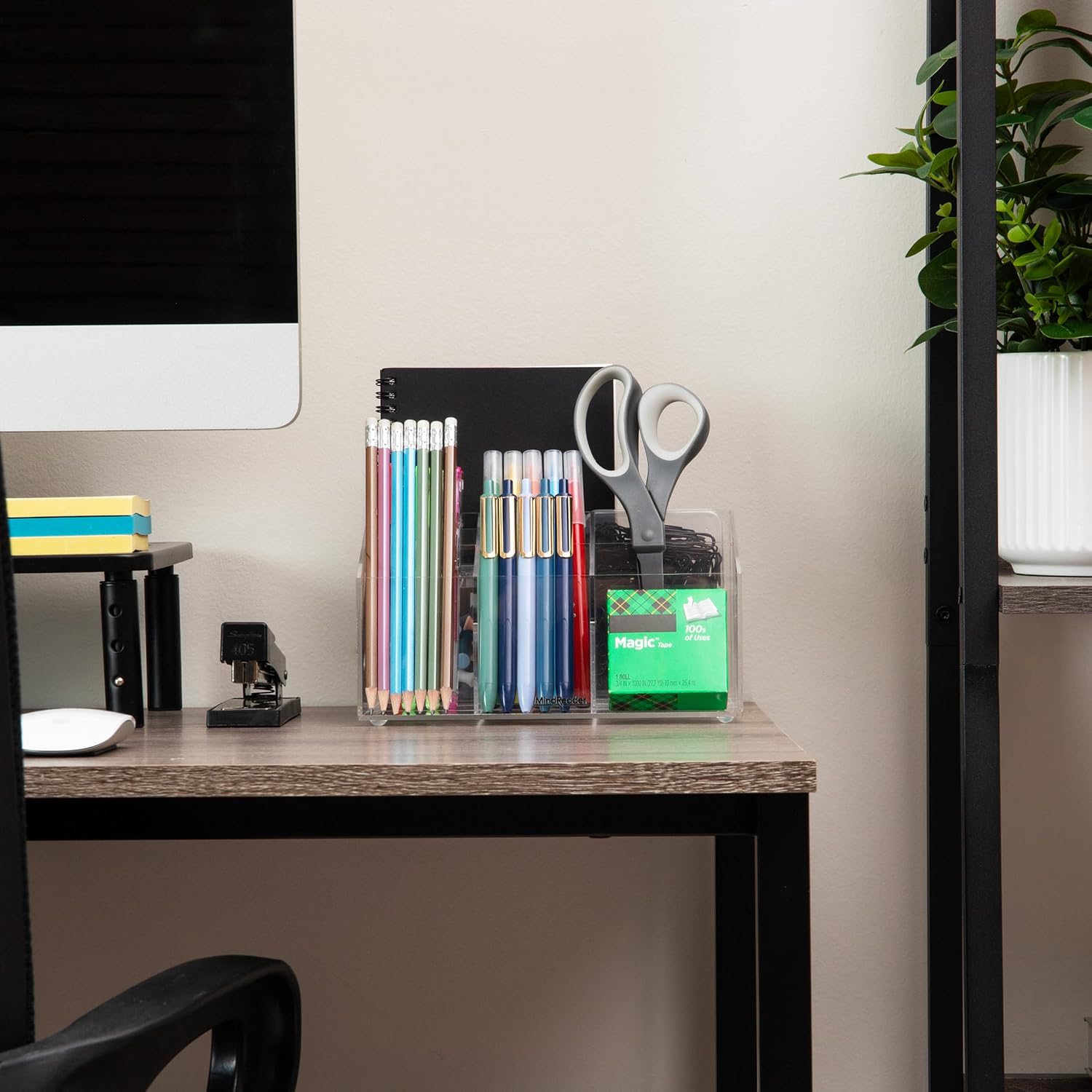 MIND READER Acrylic Desktop Organizer, Clear