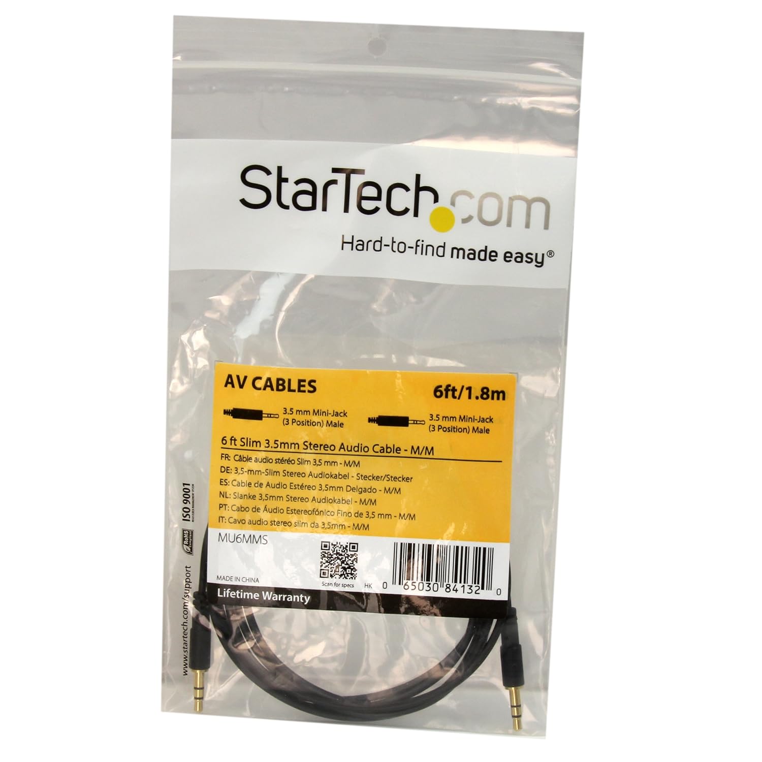 STARTECH.COM Slim 3.5mm Stereo Audio Cable
