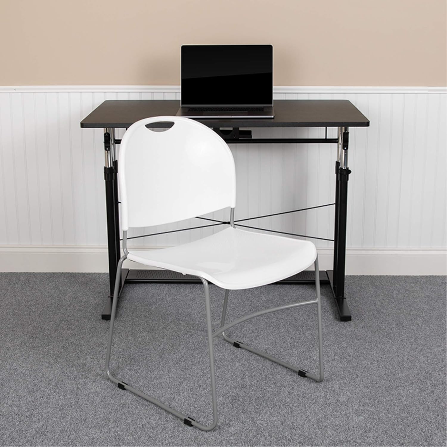 FLASH FURNITURE HERCULES Series 880 lb. Capacity Ultra-Compact Sled Base Stack Chair