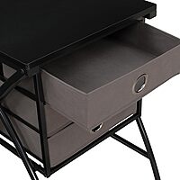 OSP Home Furnishings Olympic Utility Home Office Desk with Nesting 3-Drawer Storage Stand