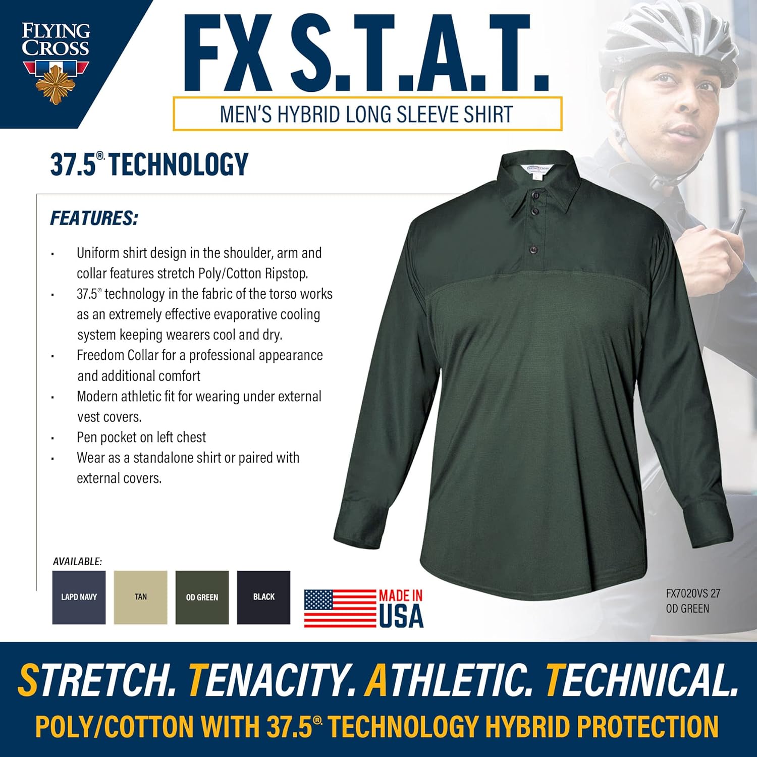 FLYING CROSS FX STAT Men's Hybrid Uniform Shirt
