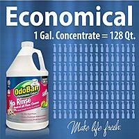 OdoBan Pet Solutions No Rinse Neutral pH Floor Cleaner Concentrate, 1 Gallon Citrus 128 Fl Oz (Pack of 1)