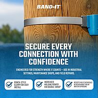 BAND-IT Galvanized Carbon Steel Center Punch Clamps