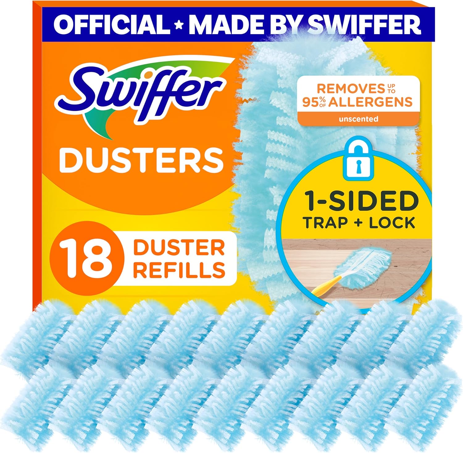 Swiffer Dusters Refill for Cleaning, Made by SWIFFER, Feather & Microfiber Duster Disposable Alternative