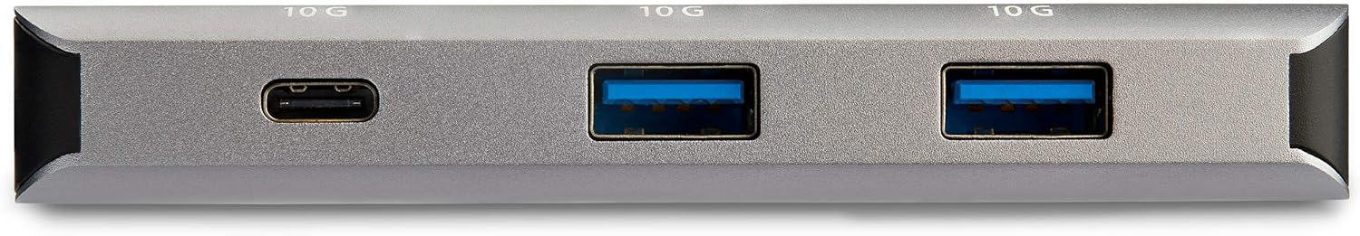 StarTech.com 3 Port USB C Hub with Gigabit Ethernet RJ45 GbE Port - 2X USB