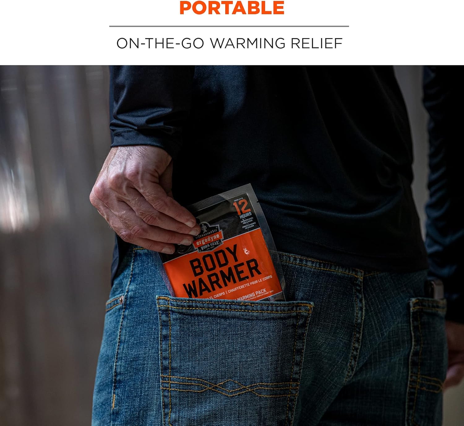 Ergodyne N-Ferno 6997 Adhesive Body Warmer, Air Activated Heat Pad, Up to 12 Hours of Warming Adhesive Body Warmers