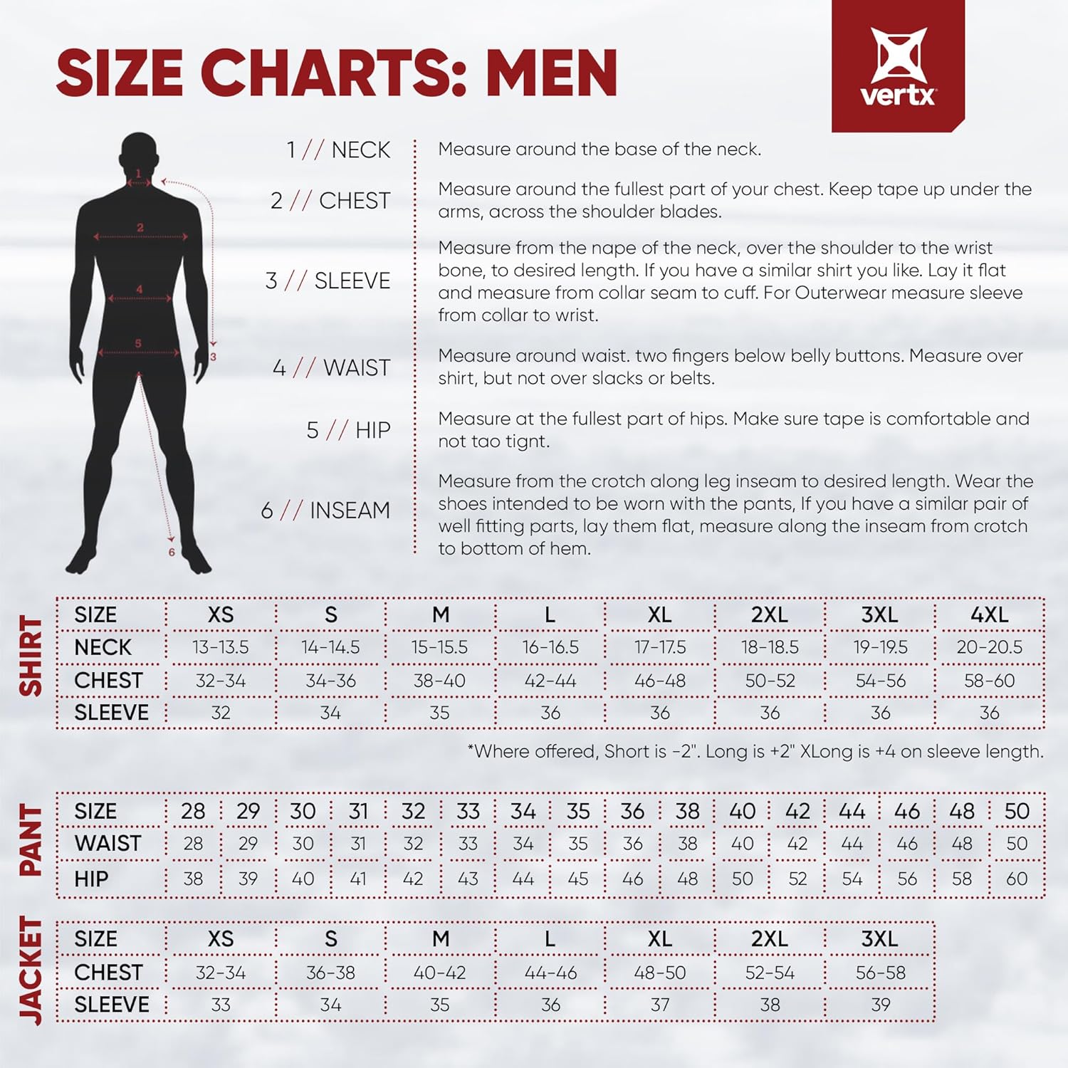 VERTX Delta 2.1 Men's Stretch Pants Straight Leg with Low-Profile Pockets