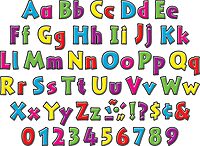 Barker Creek 2" Letter Pop-Outs 2-Pack, Neon, Jazz Up Your Bulletin Boards with These Colorful Letters