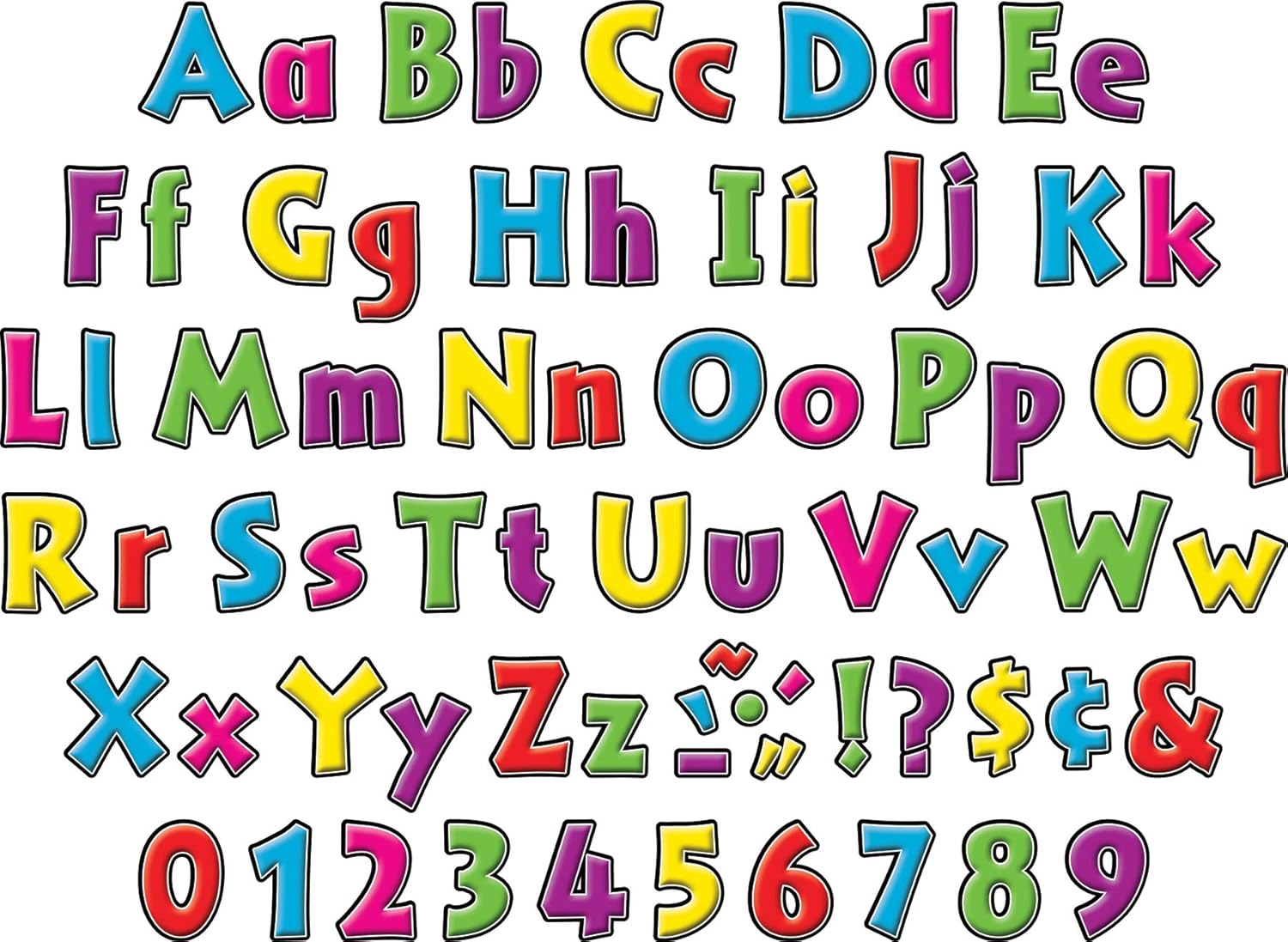 Barker Creek 2" Letter Pop-Outs 2-Pack, Neon, Jazz Up Your Bulletin Boards with These Colorful Letters