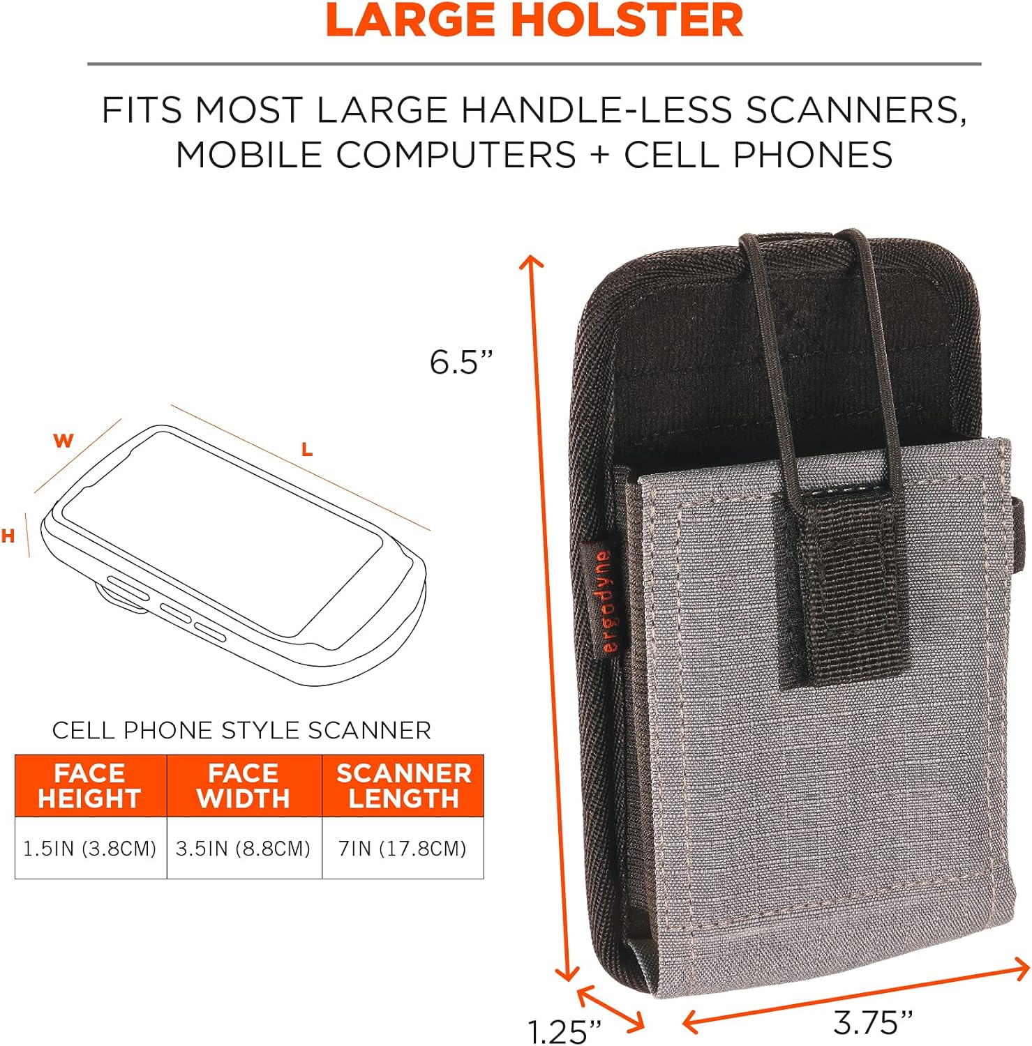 Ergodyne Squids Barcode Scanner Holster Phone-Style