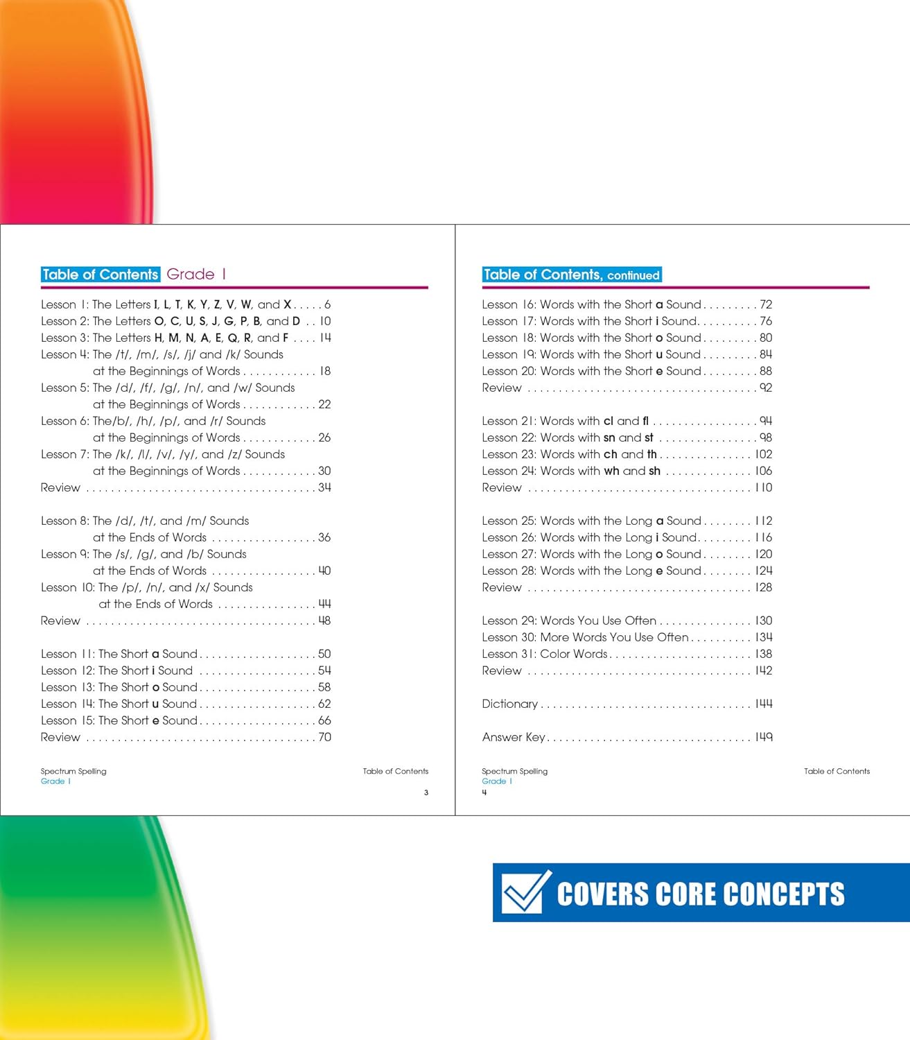 Spectrum Spelling Workbook Grade 1, Ages 6 to 7, 1st Grade Spelling Workbooks