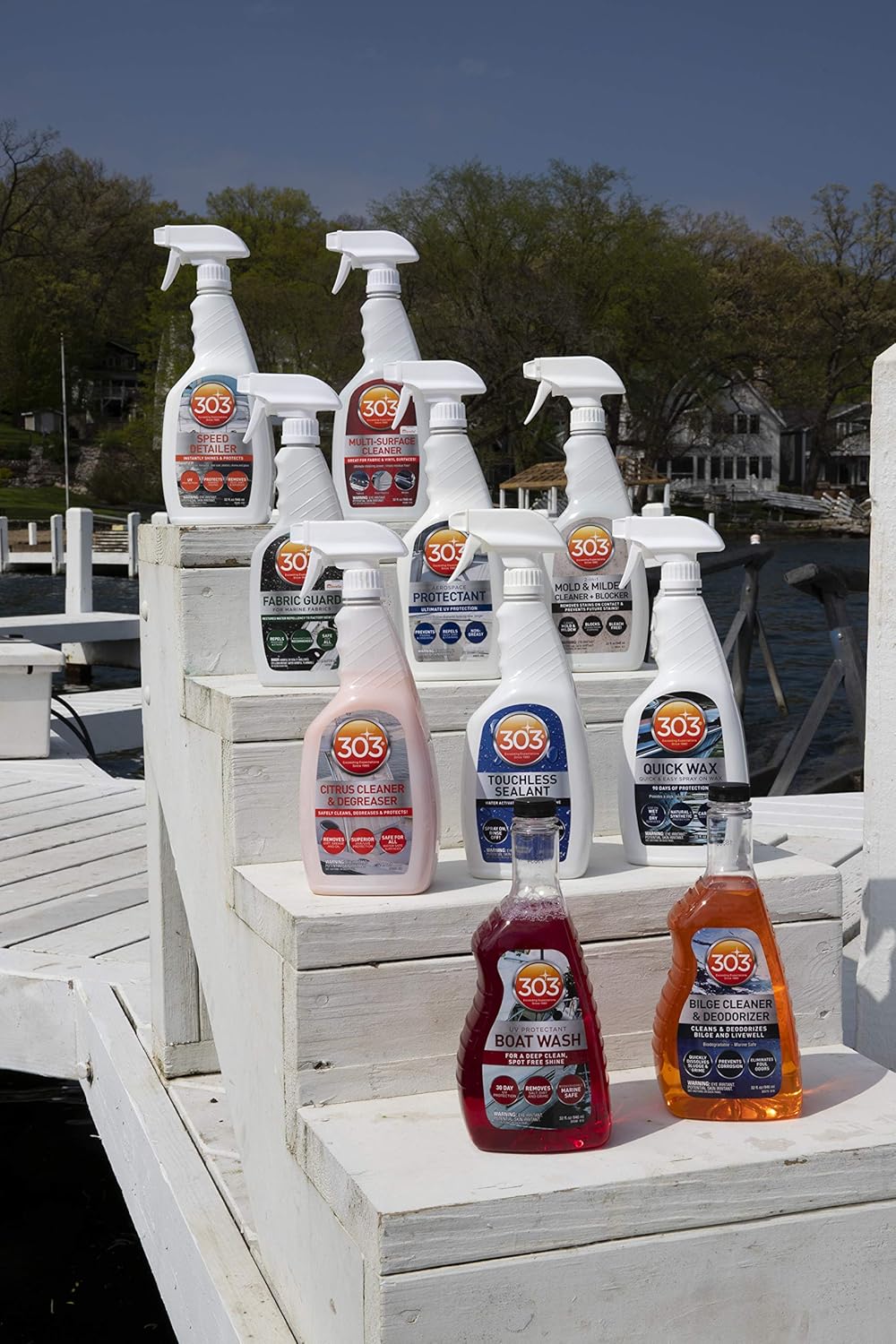 303 Products Marine Clear Protective Cleaner - Cleans and Protects Vinyl and Plastics, Provides Superior UV Protection