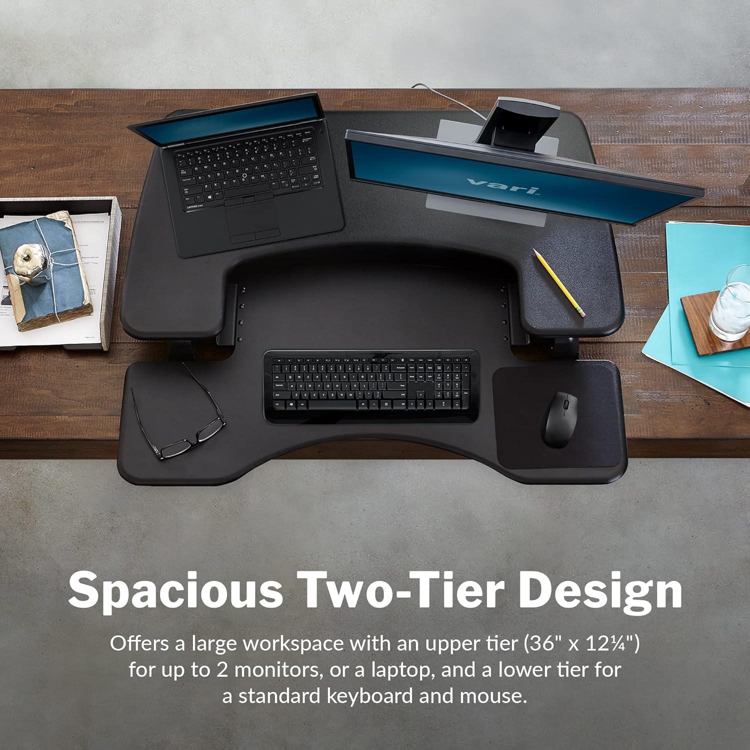 VARI VariDesk Pro Plus 36 Adjustable Standing Desk Converter