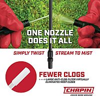 CHAPINO Pump Sprayer with SureSpray Anti-Clog Filter