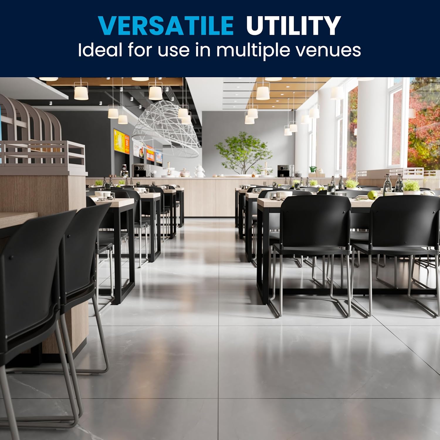 Flash Furniture HERCULES Series 880 lb Contoured Full-Back Stack Chair