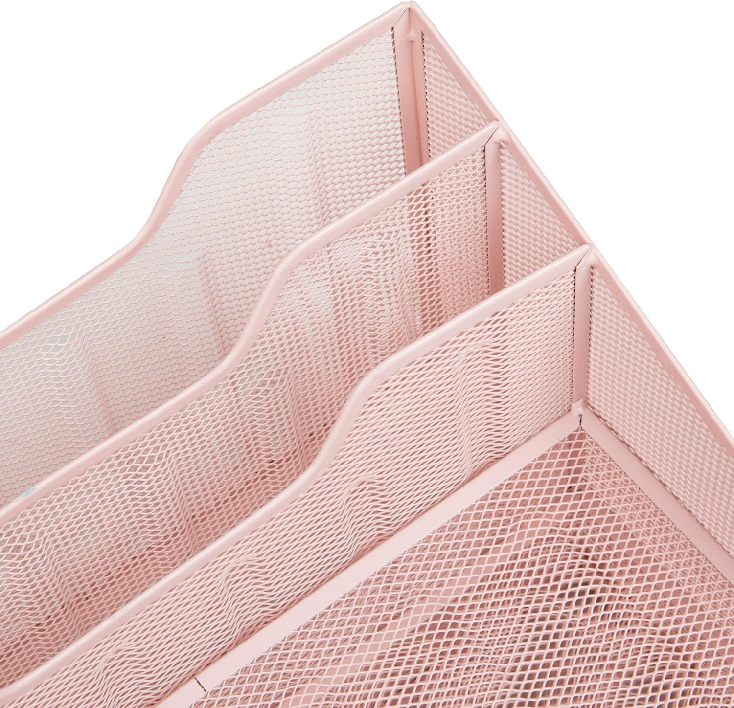 Mind Reader Desktop Organizer, Vertical File Holder, Paper Trays, Metal Mesh