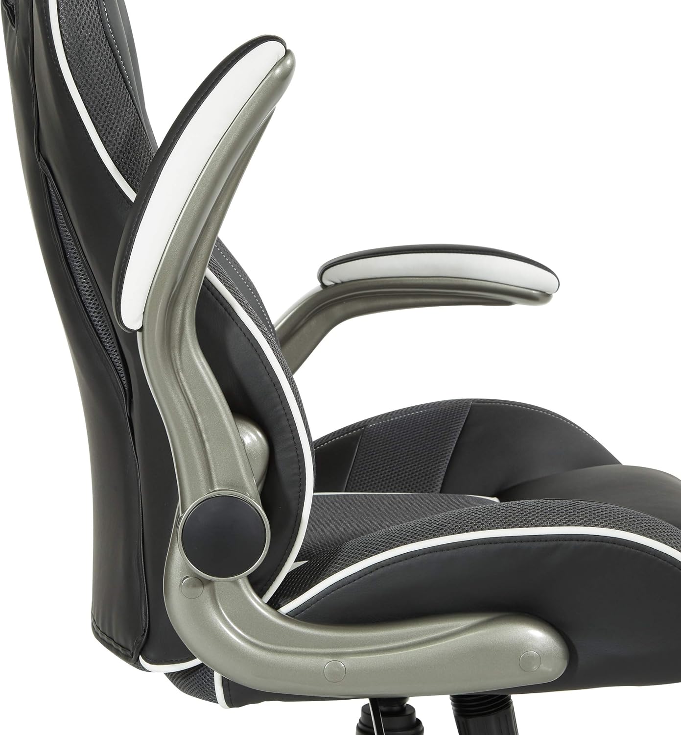 OSP Home Furnishings Xplorer 51 Ergonomic Adjustable High Back Gaming Chair with Lumbar Support and Padded Flip Arms