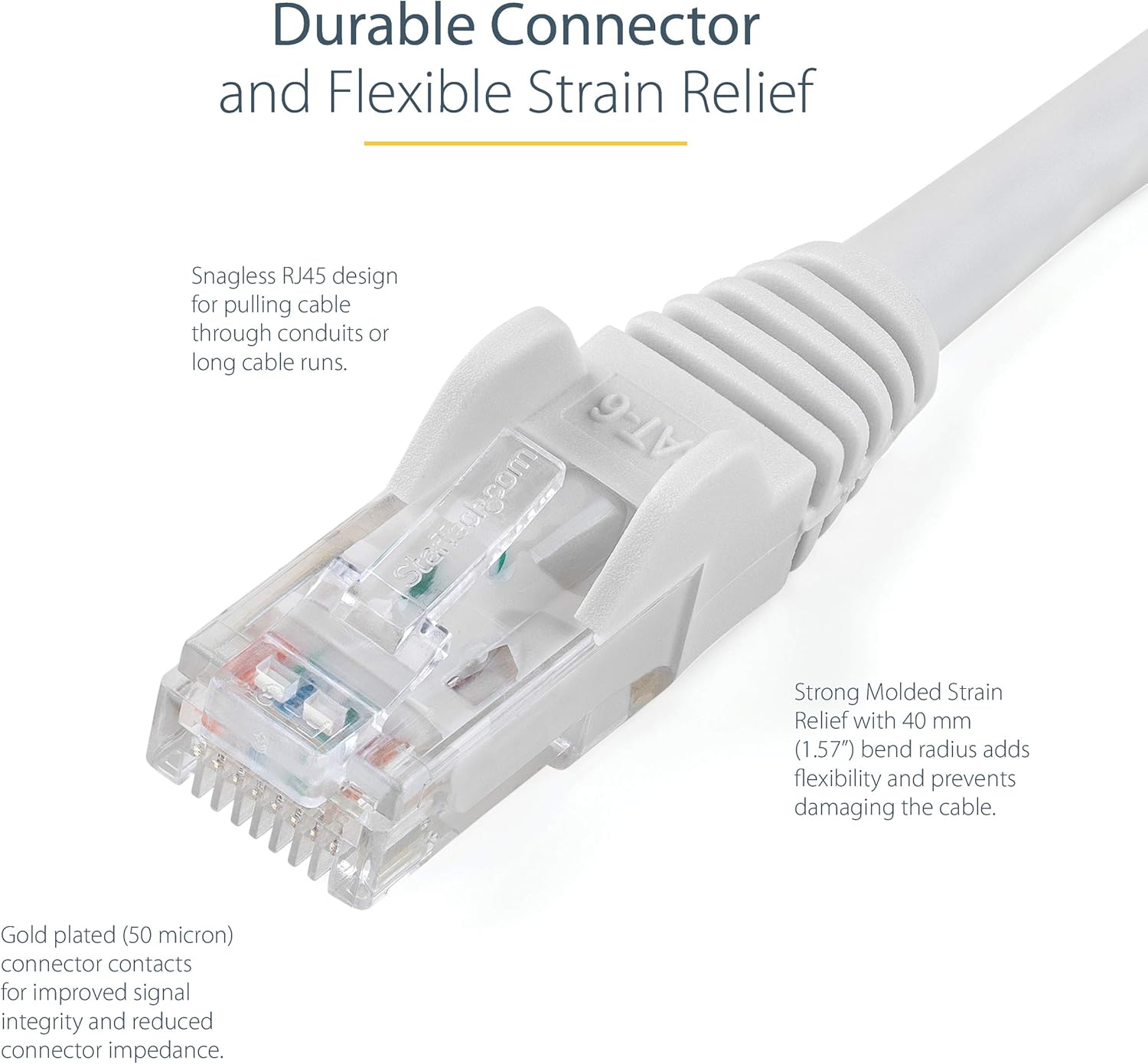 StarTech.com CAT6 Snagless RJ45 Ethernet Patch Cable