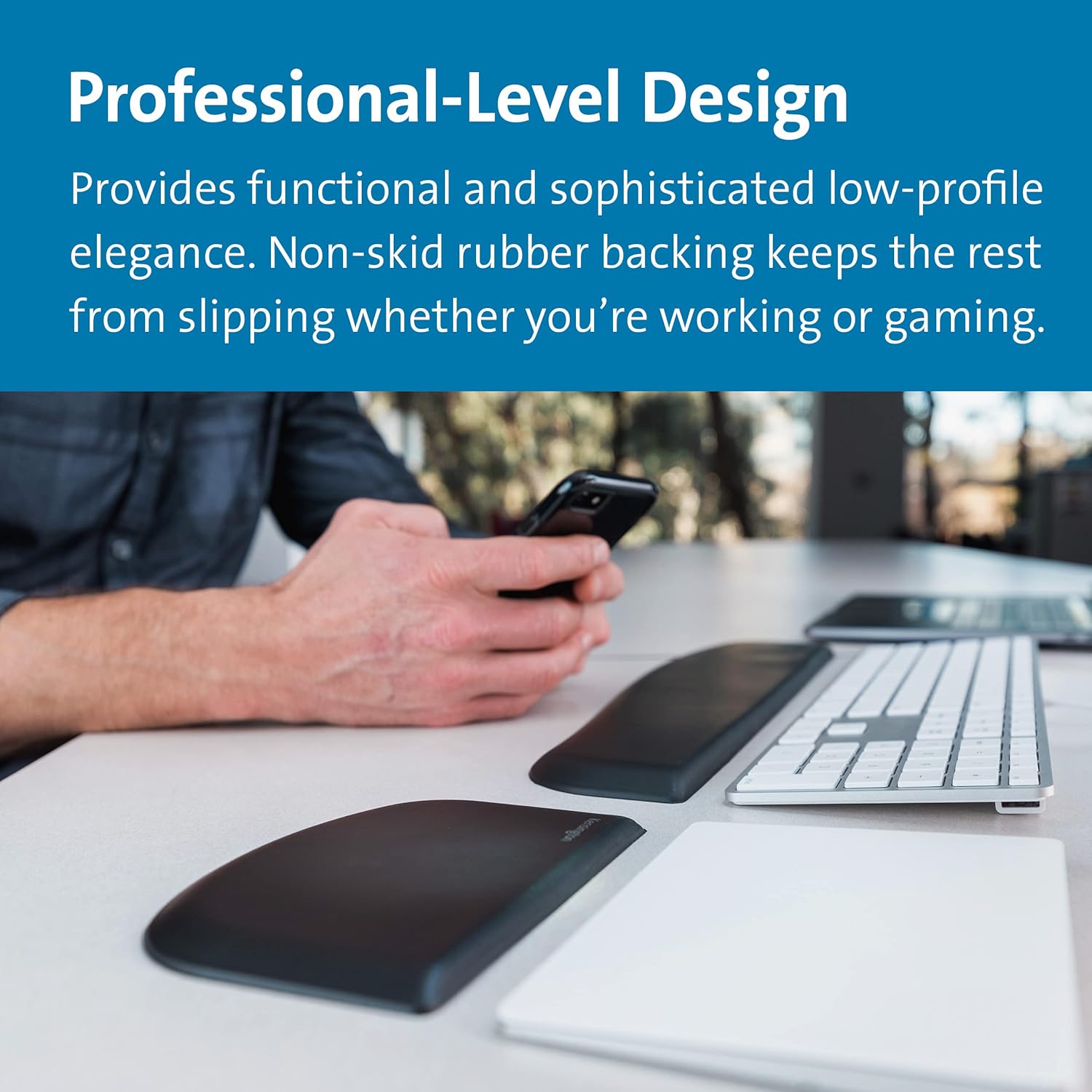 KENSINGTON ErgoSoft Gel Wrist Rest for Keyboard & Mouse