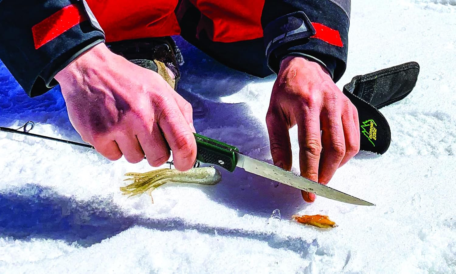OUTDOOR EDGE Fish & Bone Folding Fillet Knife with 5.0" 440A Stainless Blade - Pocket Clip