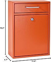 Mail Boss High Security Locking Wall-Mount Mail Drop Box