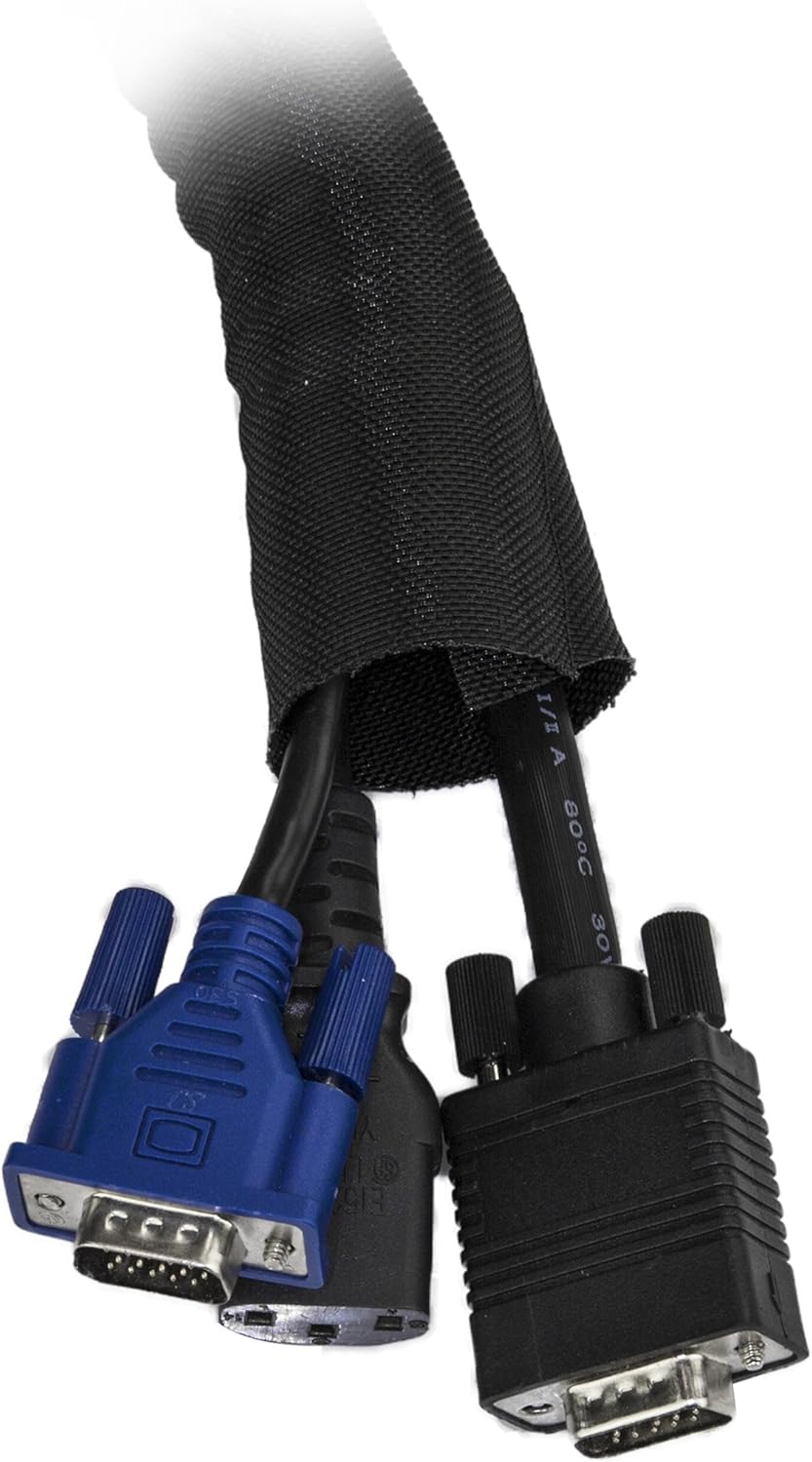 StarTech.com Cable Management Sleeve - Flexible Coiled Cable Wrap