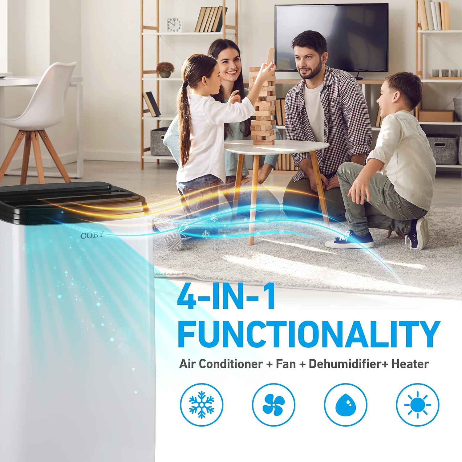 COBY Portable Air Conditioner - AC, Dehumidifier & Fan