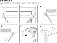 U BRANDS Cork Bulletin Board, Birch Wood Frame