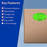 Avery Printable Oval Labels with Sure Feed Technology, Laser/Inkjet Printable