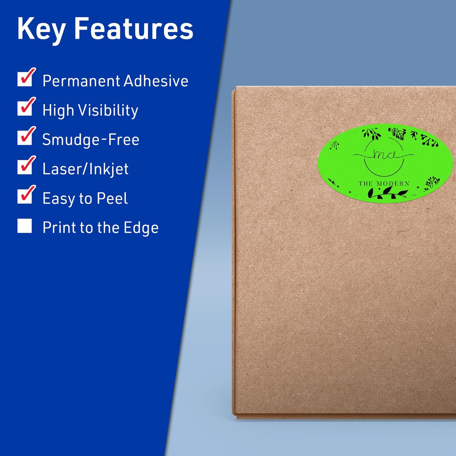 Avery Printable Oval Labels with Sure Feed Technology, Laser/Inkjet Printable