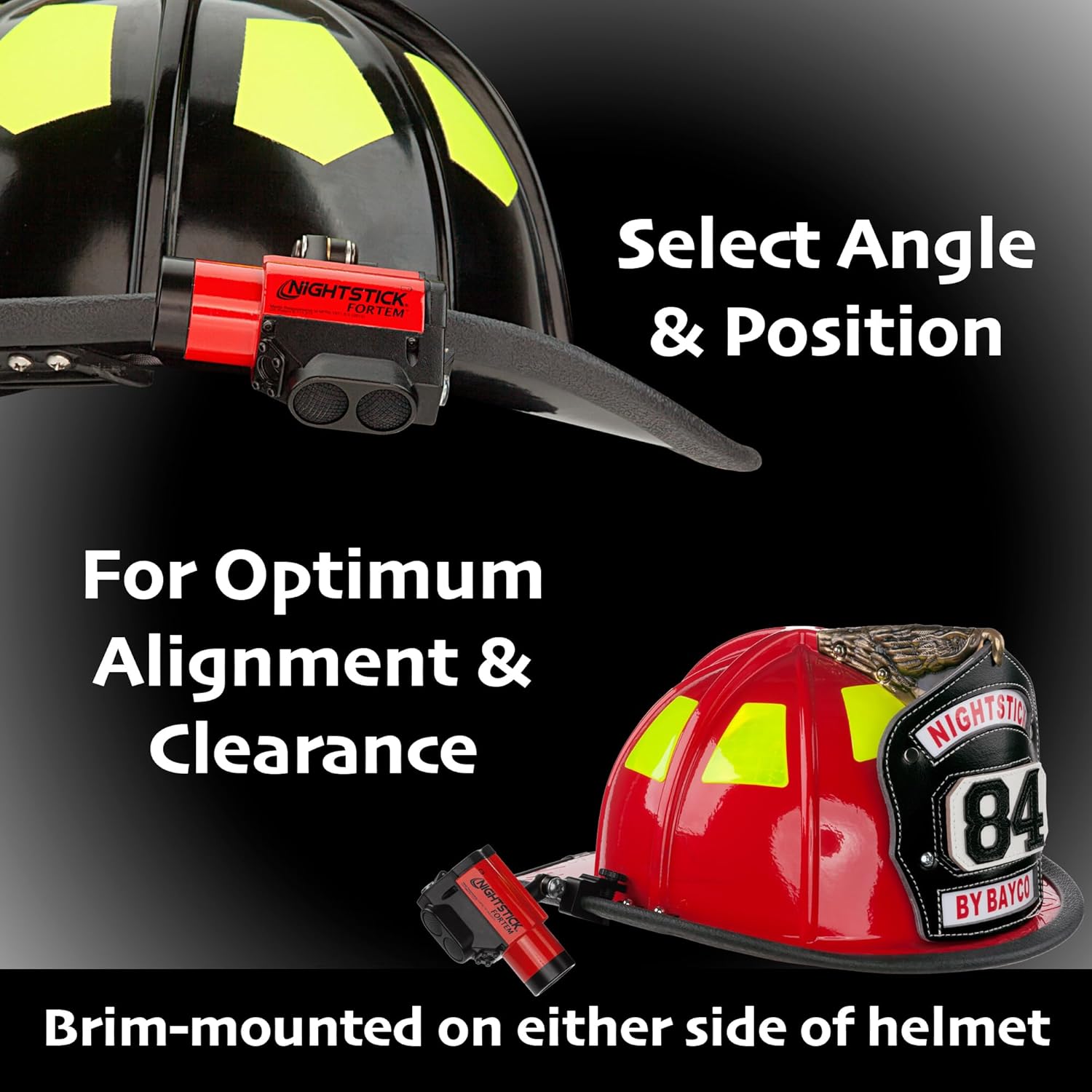 Nightstick XPP-5466R Intrinsically Safe Helmet-Mounted Multi-Function Dual-Light Flashlight - Red