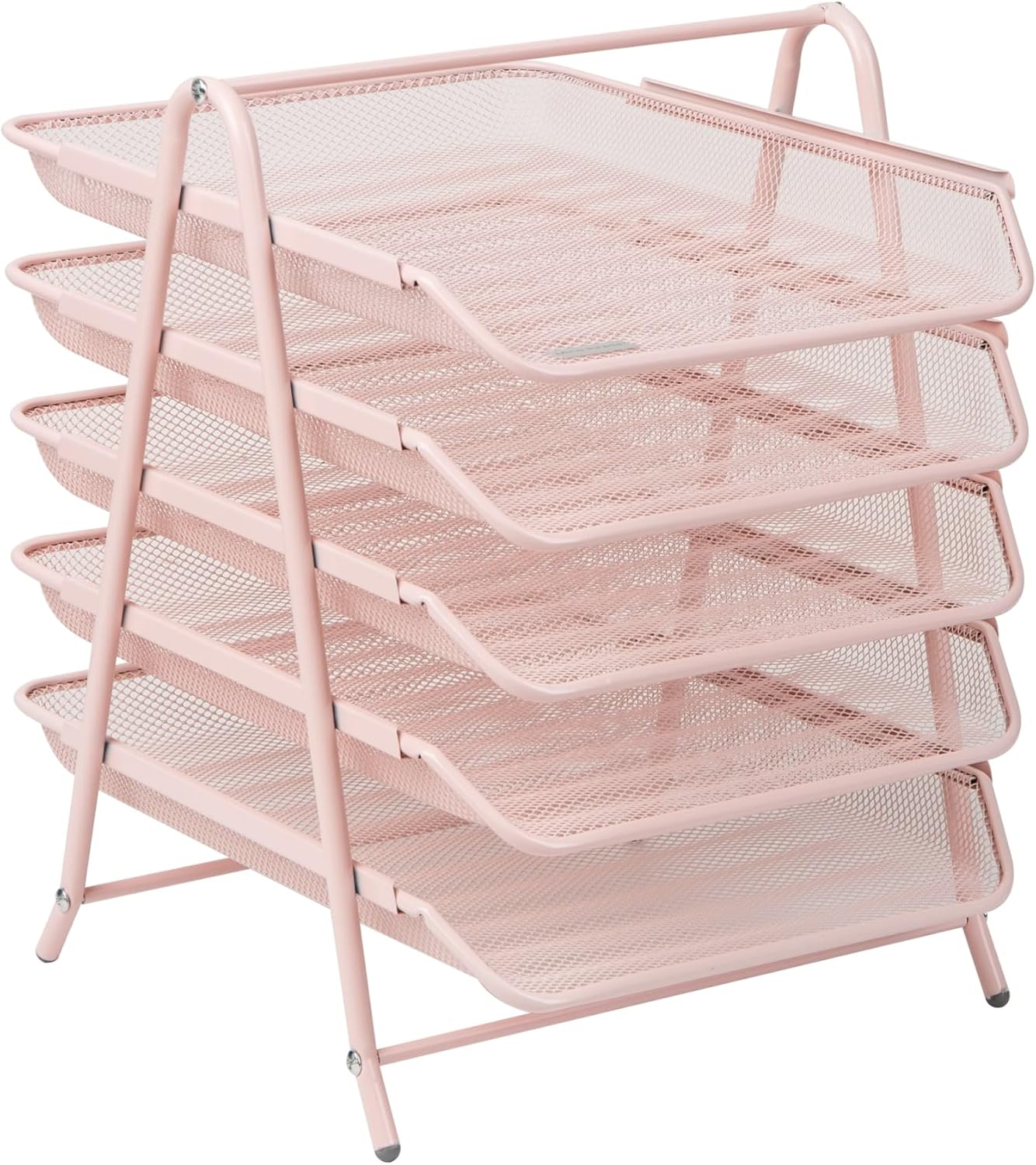 Mind Reader 5-Tier Paper Tray, Desktop Organizer, File Storage, Office, Metal Mesh, 11.75" L x 14" W x 14.5" H