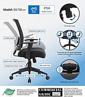 Boss Office Products Mesh-Back Task Chair, Black