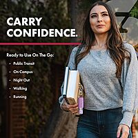 SABRE RED Compact Pepper Spray, Max Police Strength OC Spray with UV Dye, Compact Belt Clip For Easy Carry & Fast Access