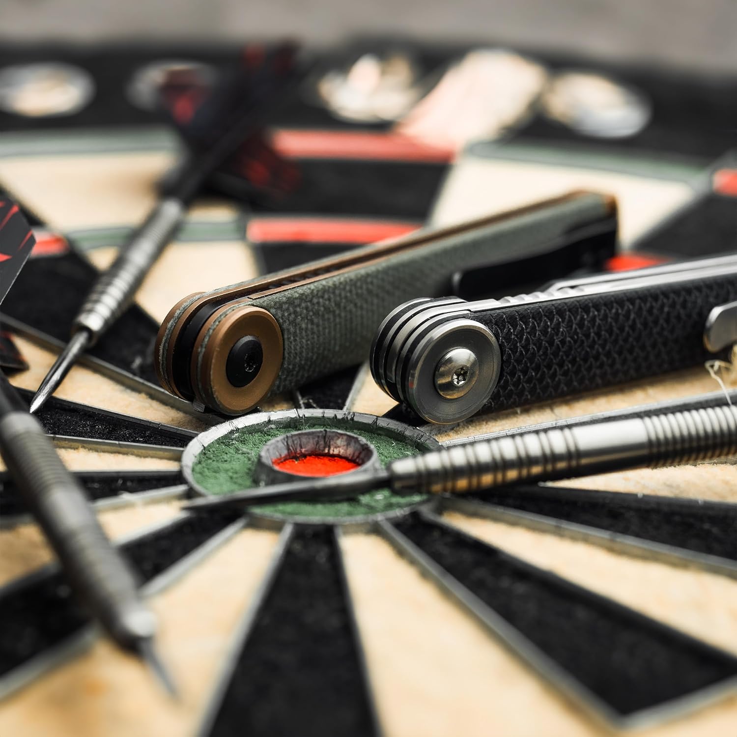 Böker Plus Kaizen Green Canvas Micarta - folding pocket knife with Micarta handle scales - D2 blade - small knife with clip