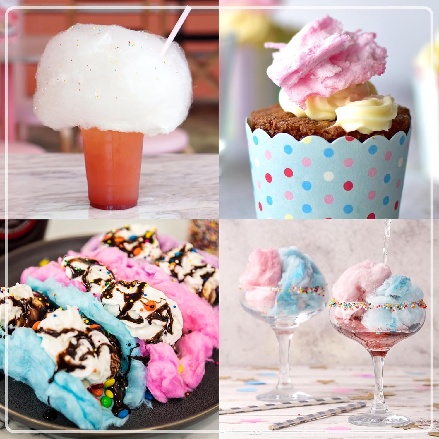 NOSTALGIA Cotton Candy Flossing Sugar Party Kit (3-Pack)