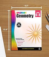 Spectrum Grades 6-8 Geometry Math Workbook, Mathematics Book for Kids Ages 11 to 14 Covering Geometric Shapes, Perimeter
