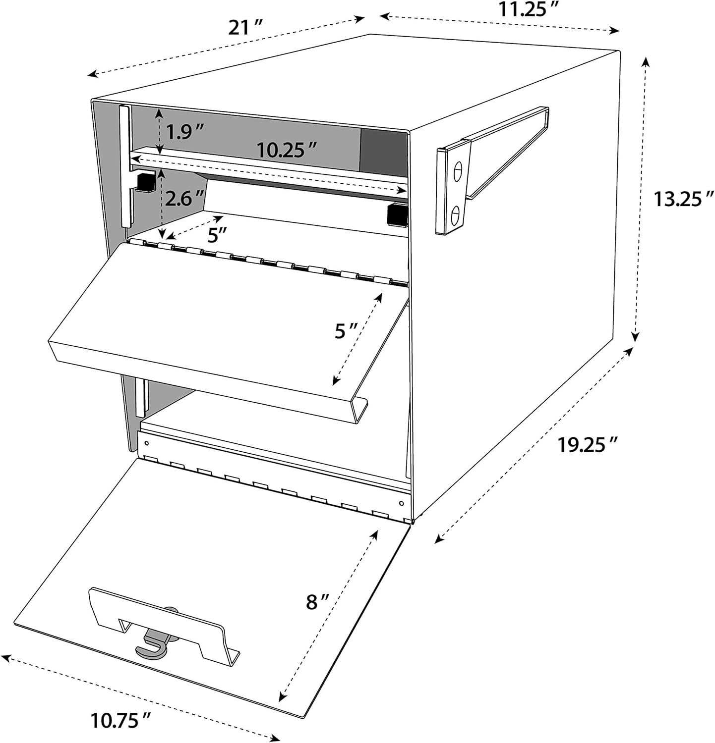Mail Boss Curbside Locking Security Mailbox