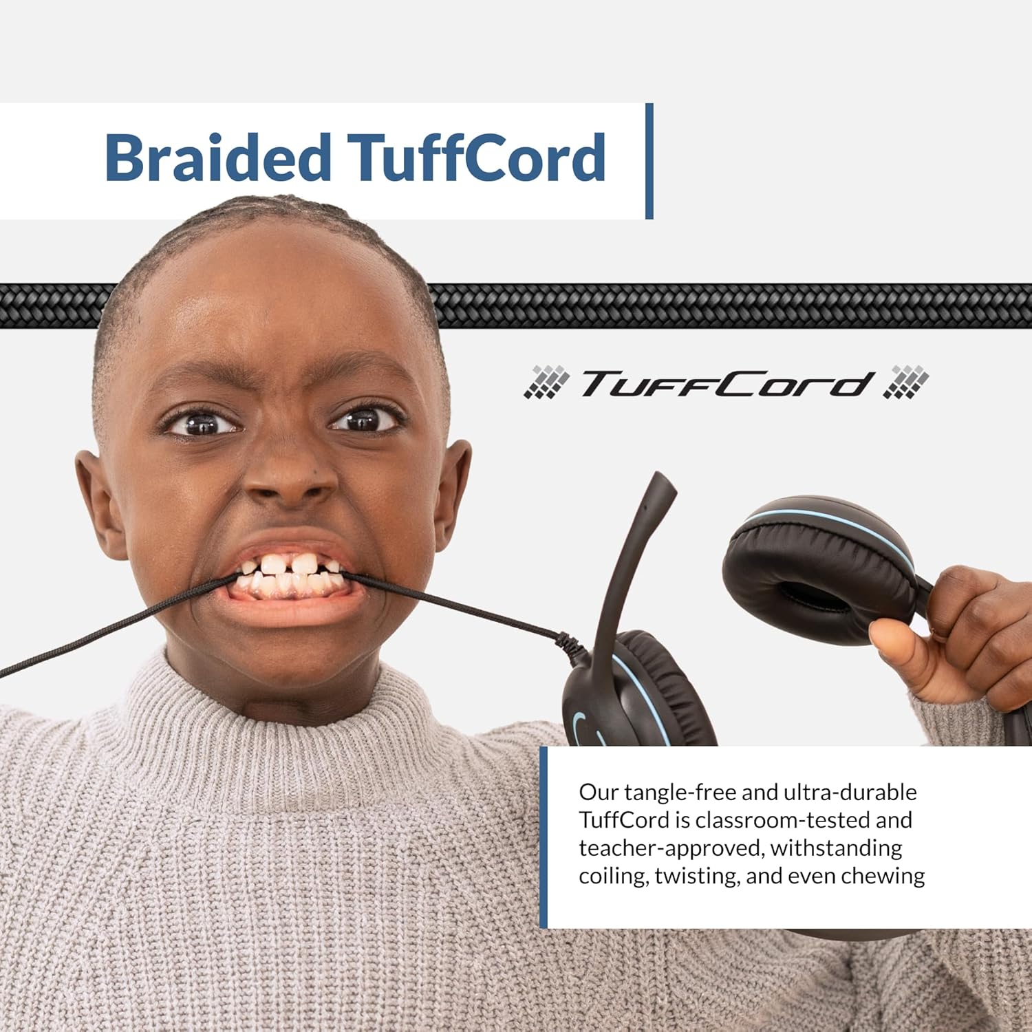 Cyber Acoustics Stereo USB Headset (AC-5008A), in-line Controls for Volume & Mic Mute, Adjustable Mic Boom for PC & Mac