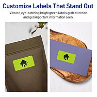 Avery Printable Rectangle Labels, Sure Feed Technology, 1" x 2-5/8", Bright Green Labels, Print-to-The-Edge, Laser/Inkjet Printable, 160 Total, Great for Mailing and Cosmetics 160 labels