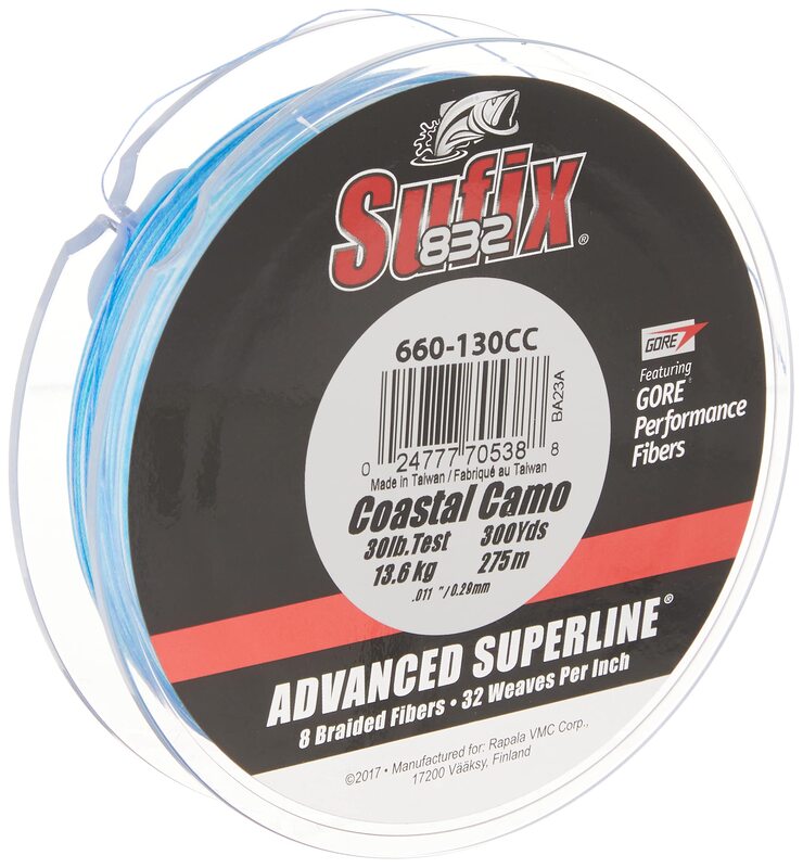 Sufix 300 Yard 832 Advanced Superline Braid Fishing Line - Coastal Camo