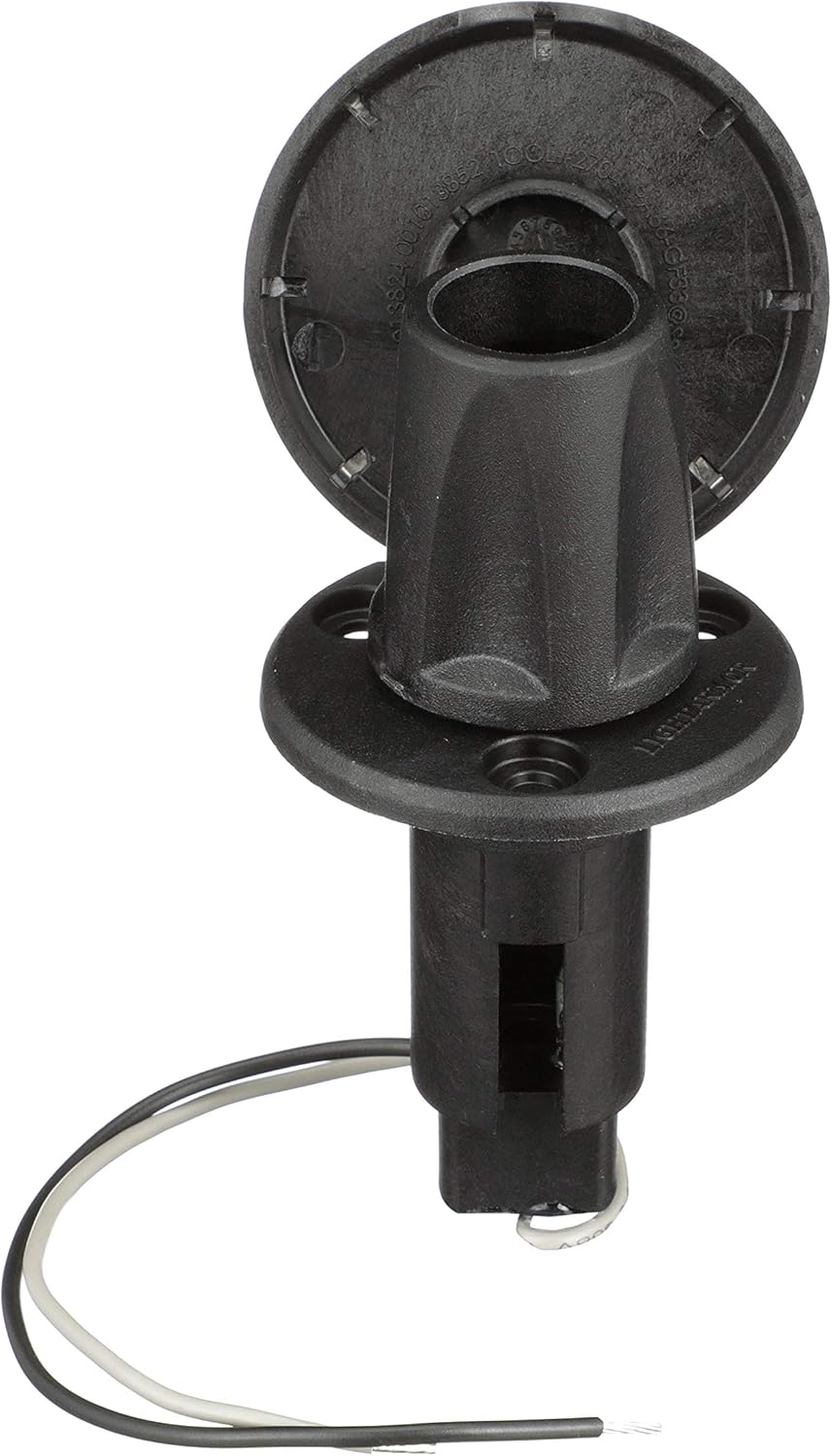 Attwood 910R2PSB-7 LightArmor™ 910R Series Round Plug-in Light Base — for All-Around Pole Light, 2-Pin