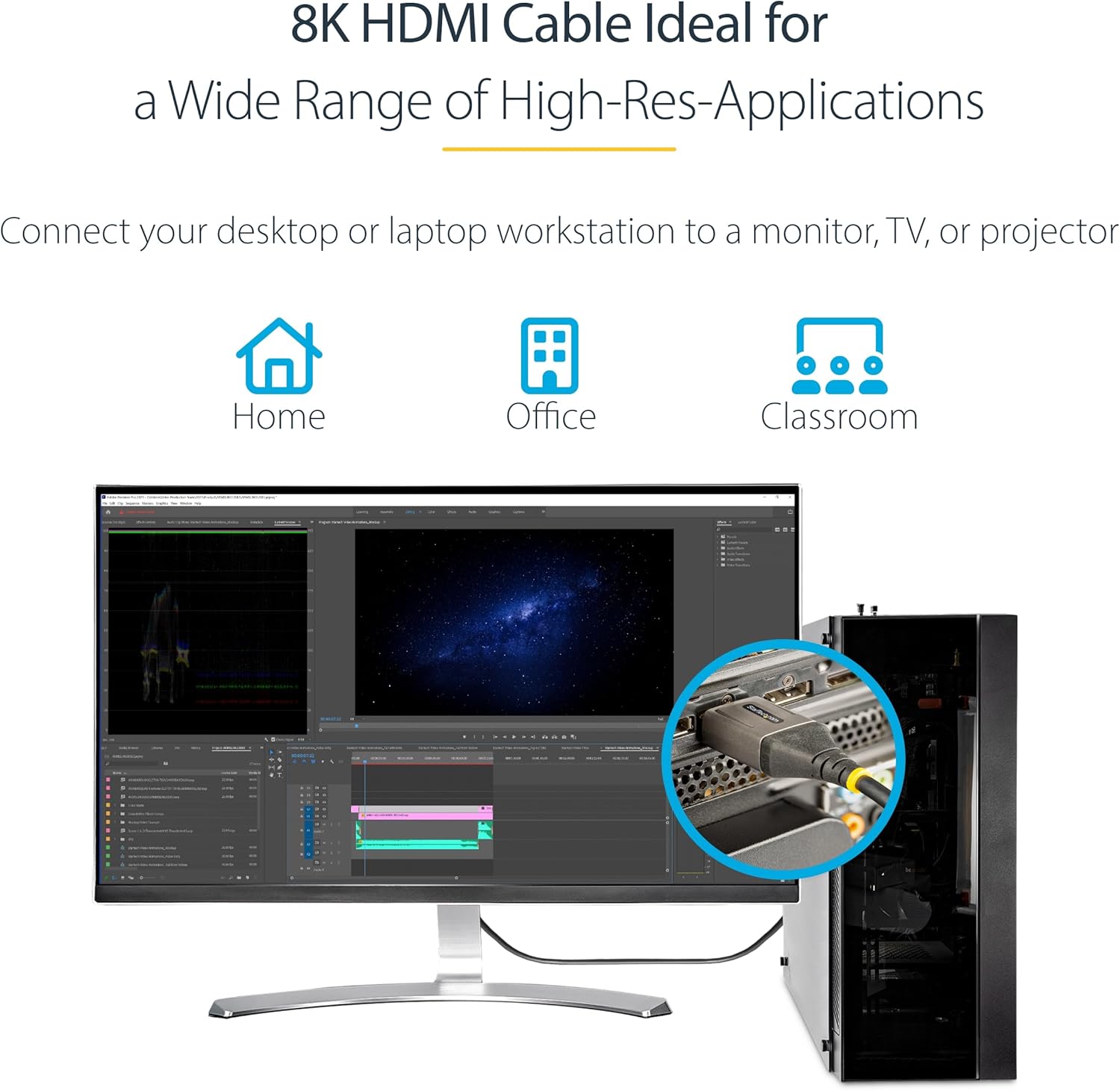 StarTech.com Ultra High-Speed HDMI 2.1 Cable, Certified 48Gbps
