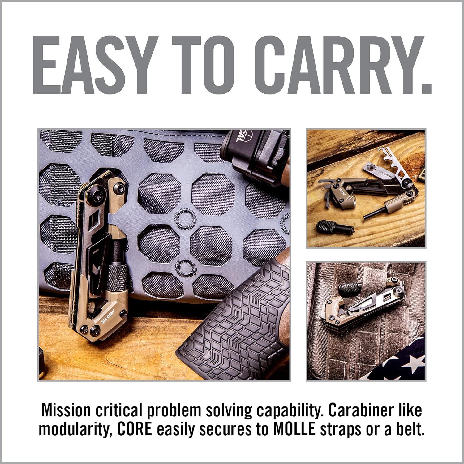 Real Avid Gun Multi Tool CORE: Tactical Rifle Tool & EDC Tools, Gun Accessories & Utility Tool Kit for Gun Maintenance